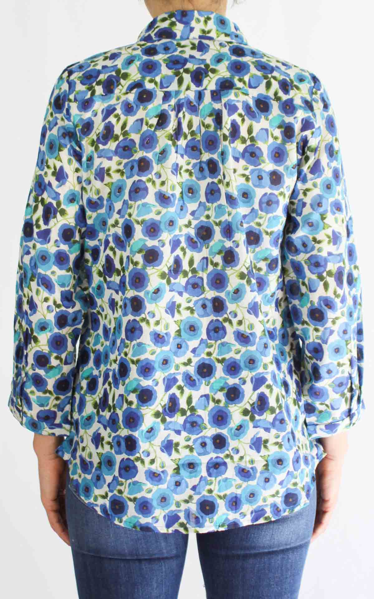 Palme - Camicia papaveri - Blu