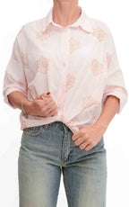 OFF-ON - Camicia con ricami - Rosa cipria