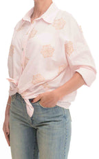 OFF-ON - Camicia con ricami - Rosa cipria