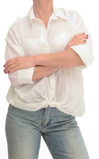 OFF-ON - Camicia in mussola tinta unita - Burro