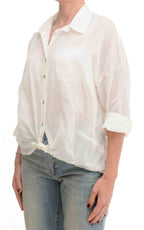OFF-ON - Camicia in mussola tinta unita - Burro