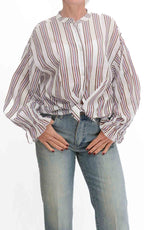 Susymix - Camicia gessata - Latte