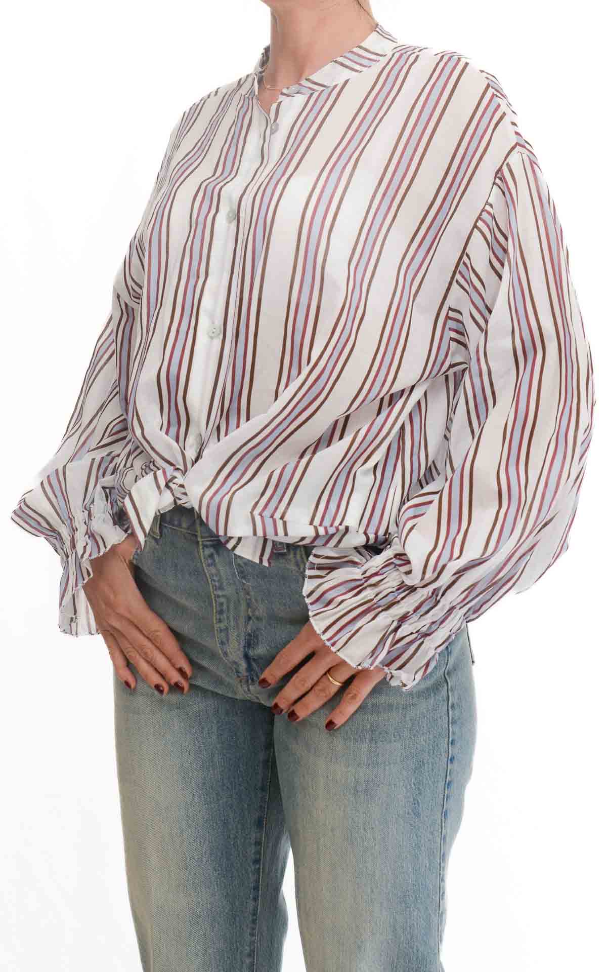 Susymix - Camicia gessata - Latte
