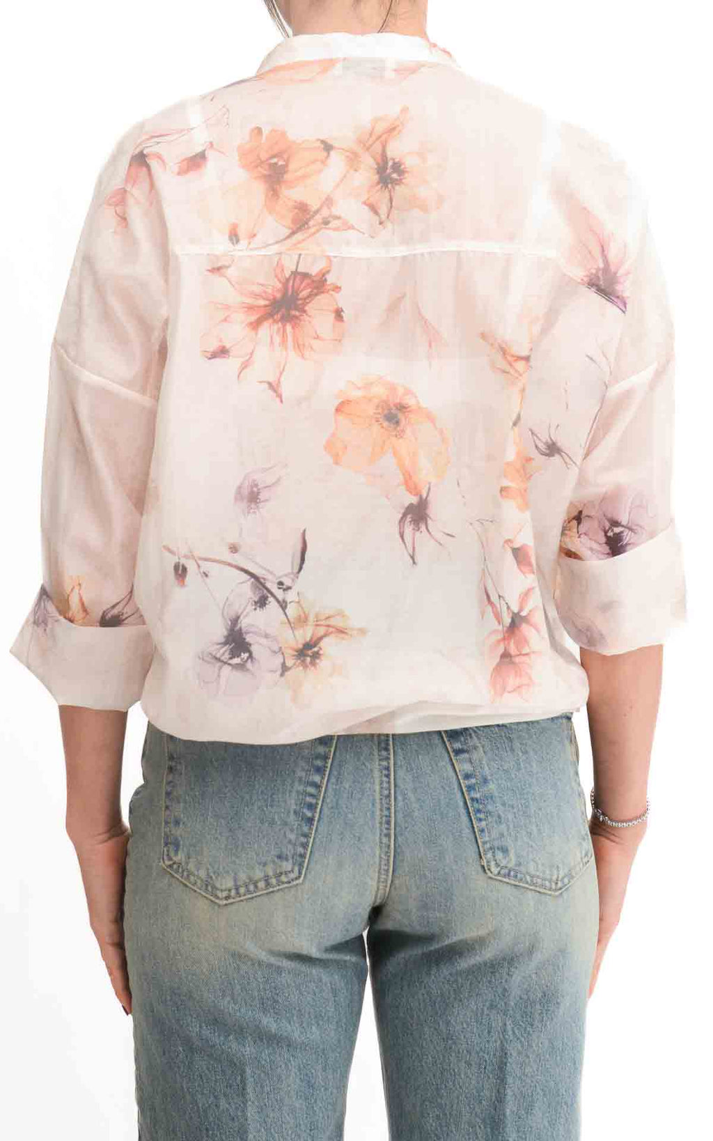 Susymix - Camicia a fantasia con nodo - Latte