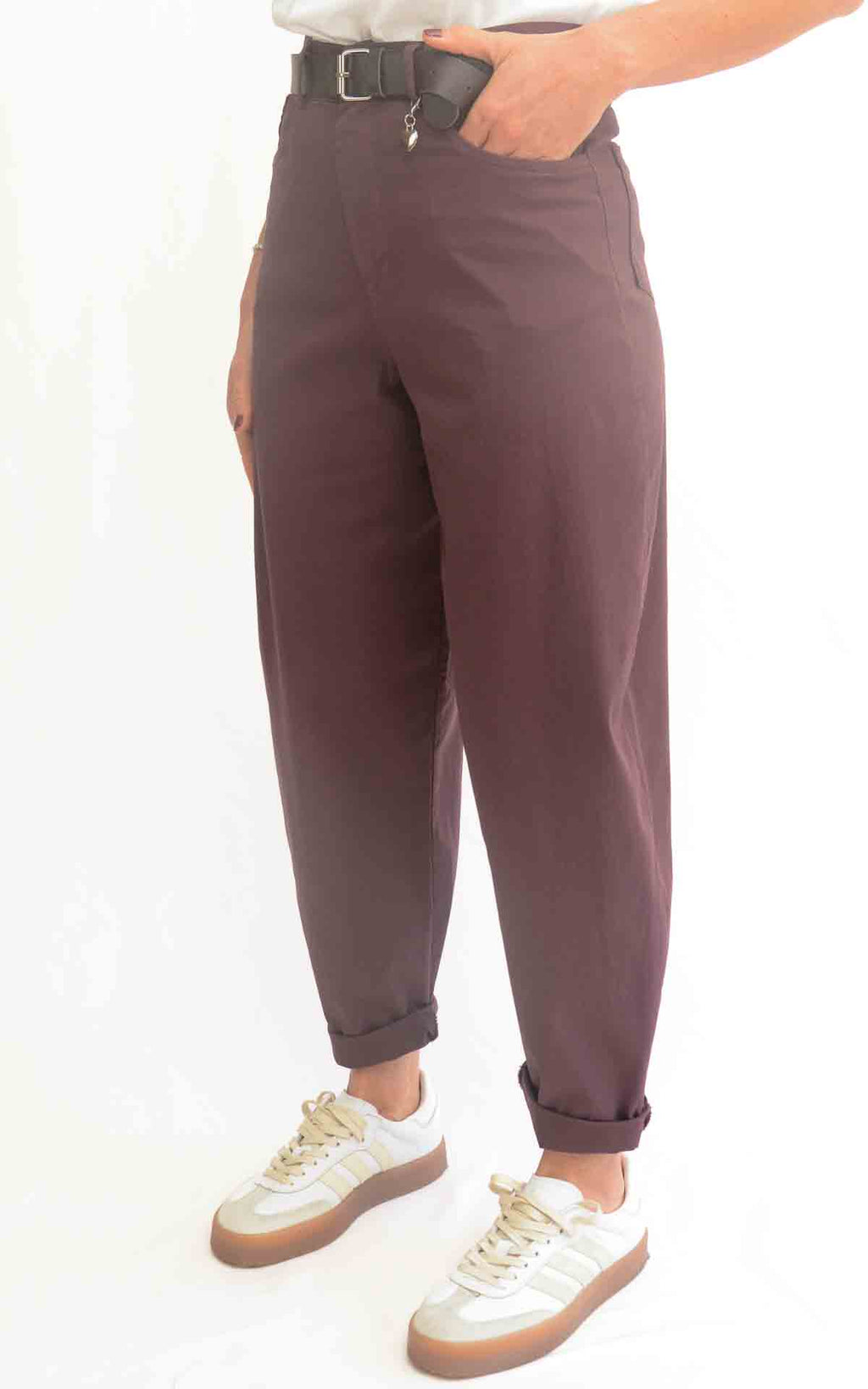 Susymix - Pantalone ovetto senza elastico - Fico