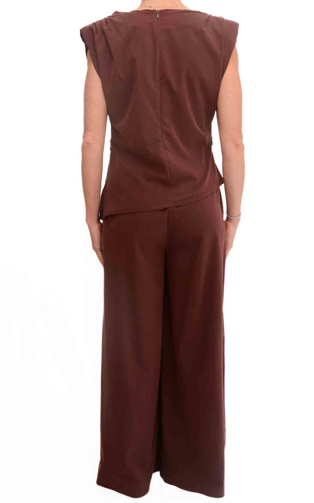 Susymix - Completo blusa drappeggiata - Fico