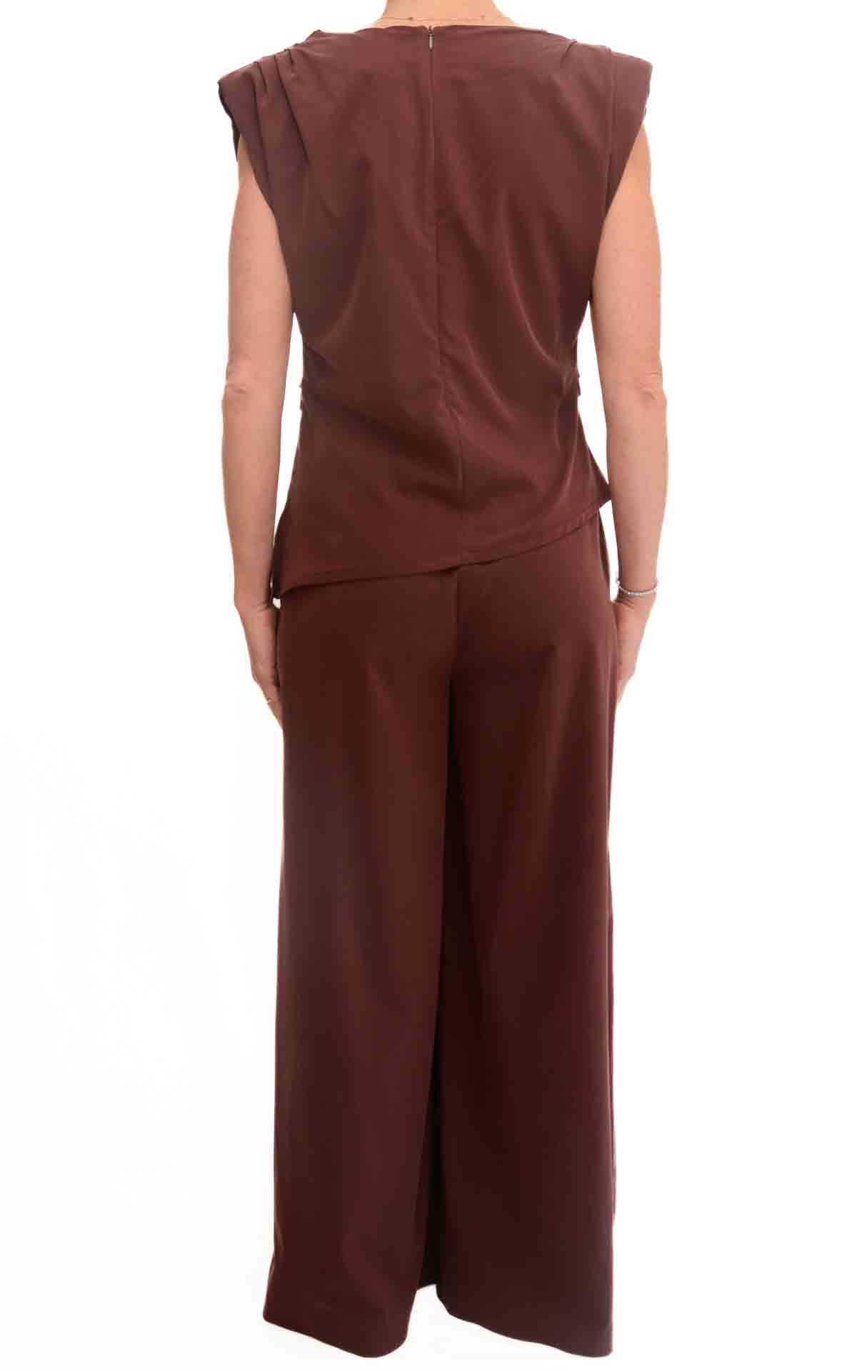 Susymix - Completo blusa drappeggiata - Fico