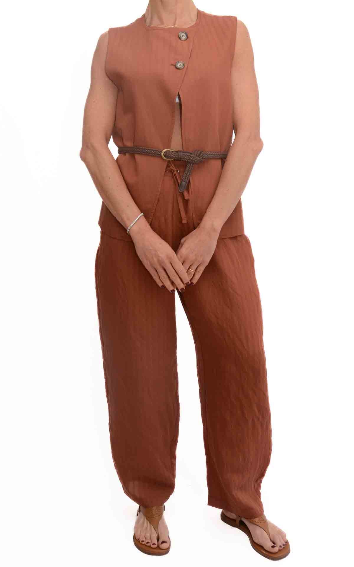 Susymix - Pantalone con elastico - Coccio