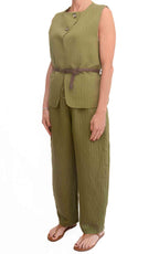 Susymix - Pantalone con elastico - Verde militare