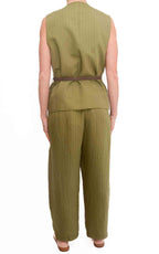 Susymix - Gilet con cintura - Verde militare