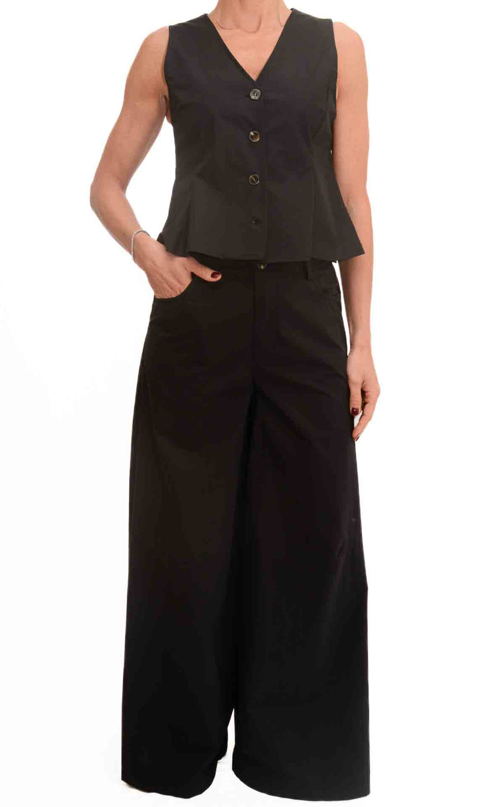 Susymix - Pantalone palazzo - Nero