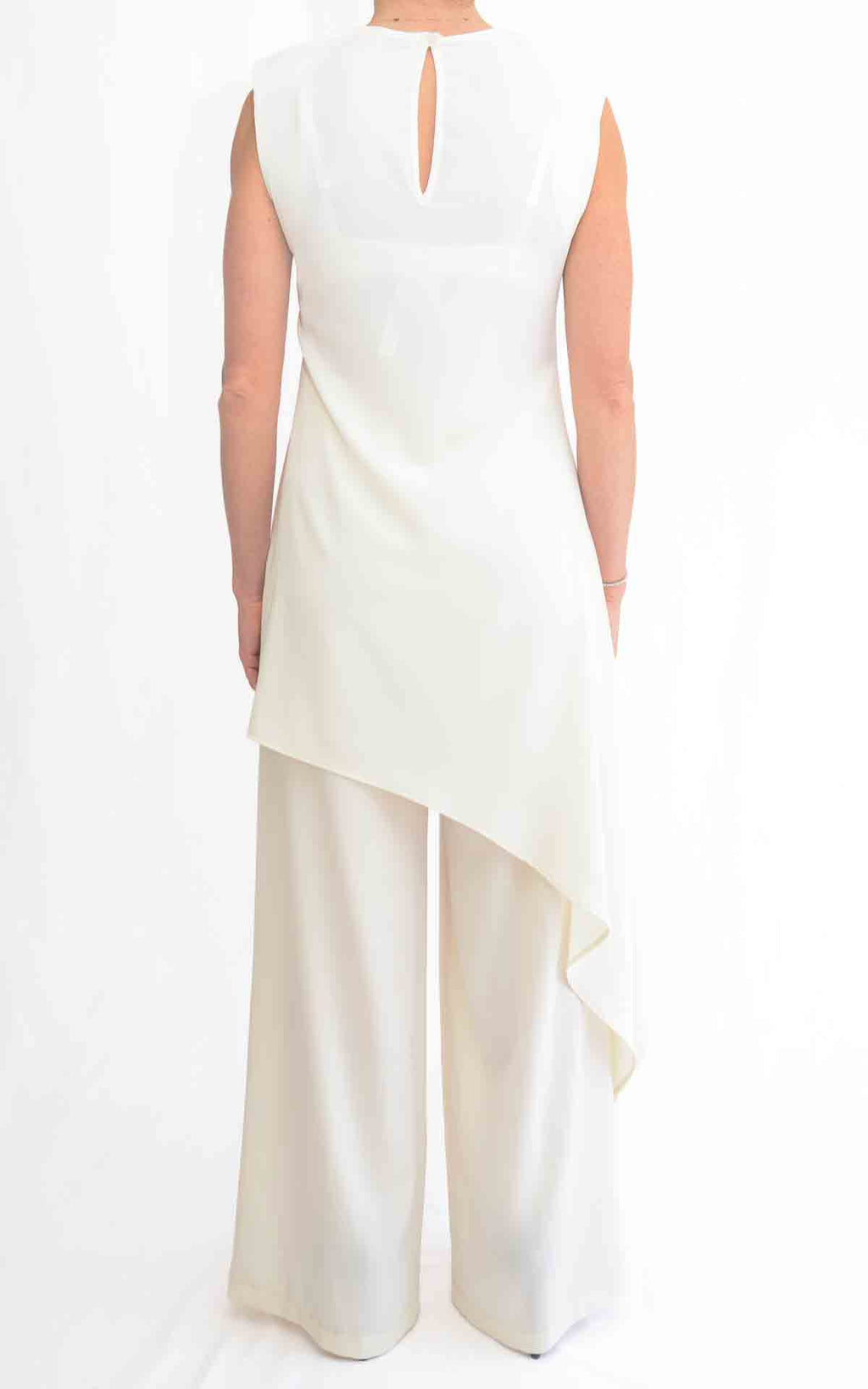 Susymix - Completo blusa lunga asimmetrica - Avorio