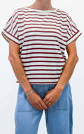 Susymix - Maglia scatola a righe - Fico