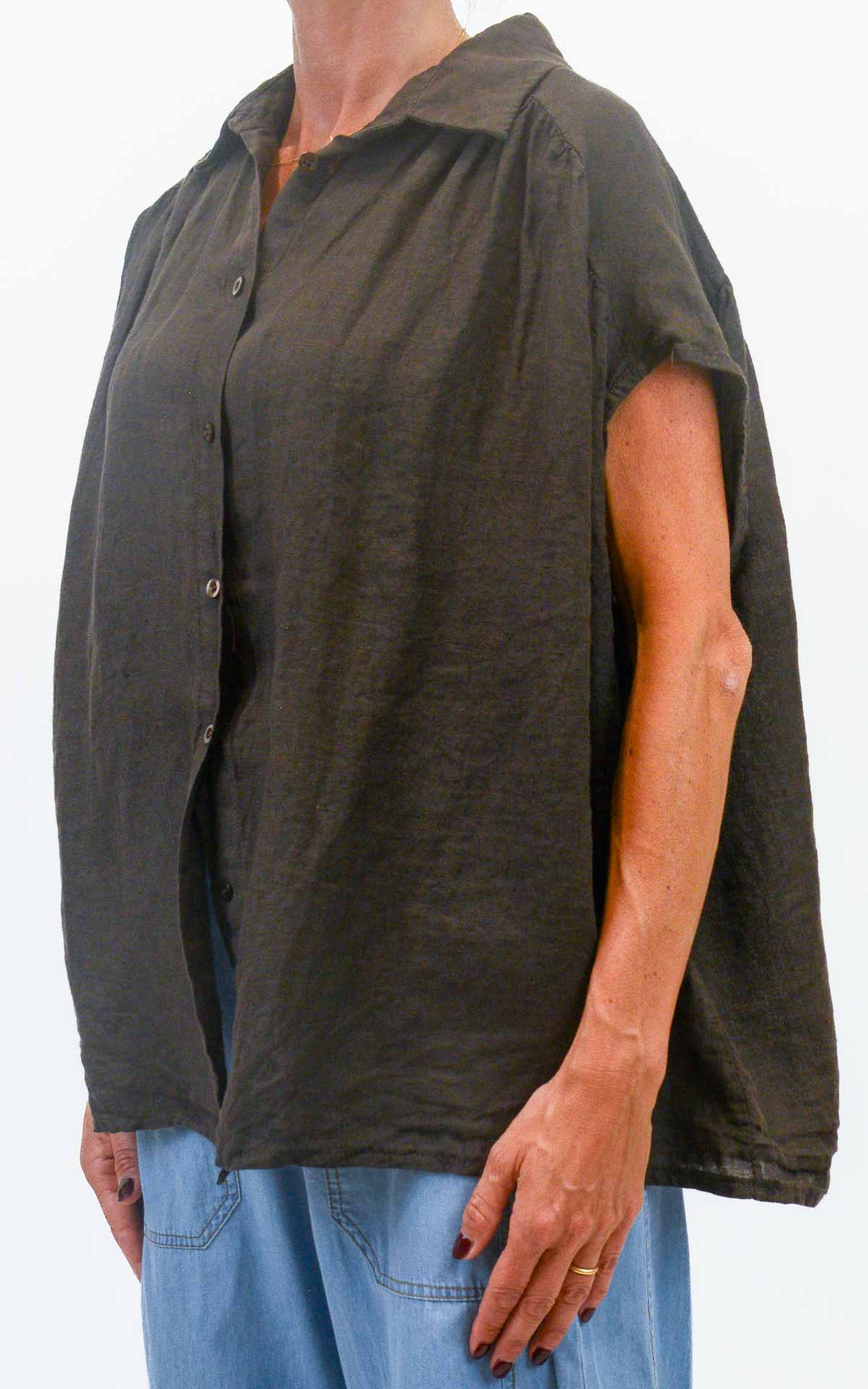 Susymix - Camicia in lino over - Moro