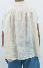 Susymix - Camicia in lino over - Latte