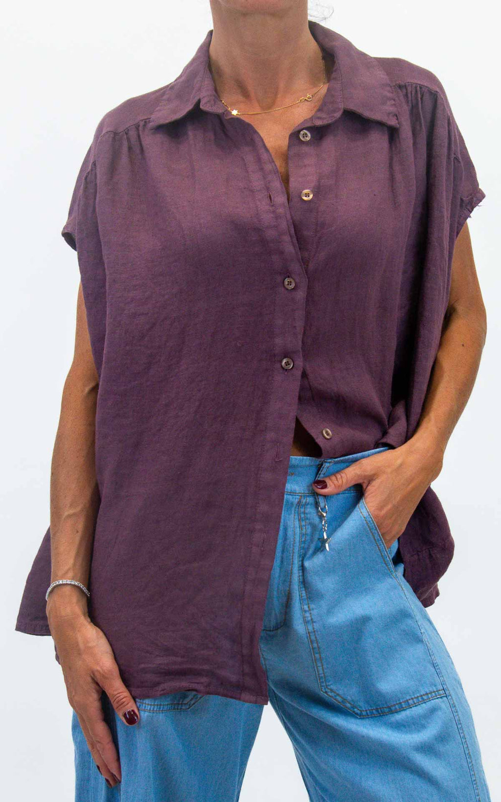 Susymix - Camicia in lino over - Fico
