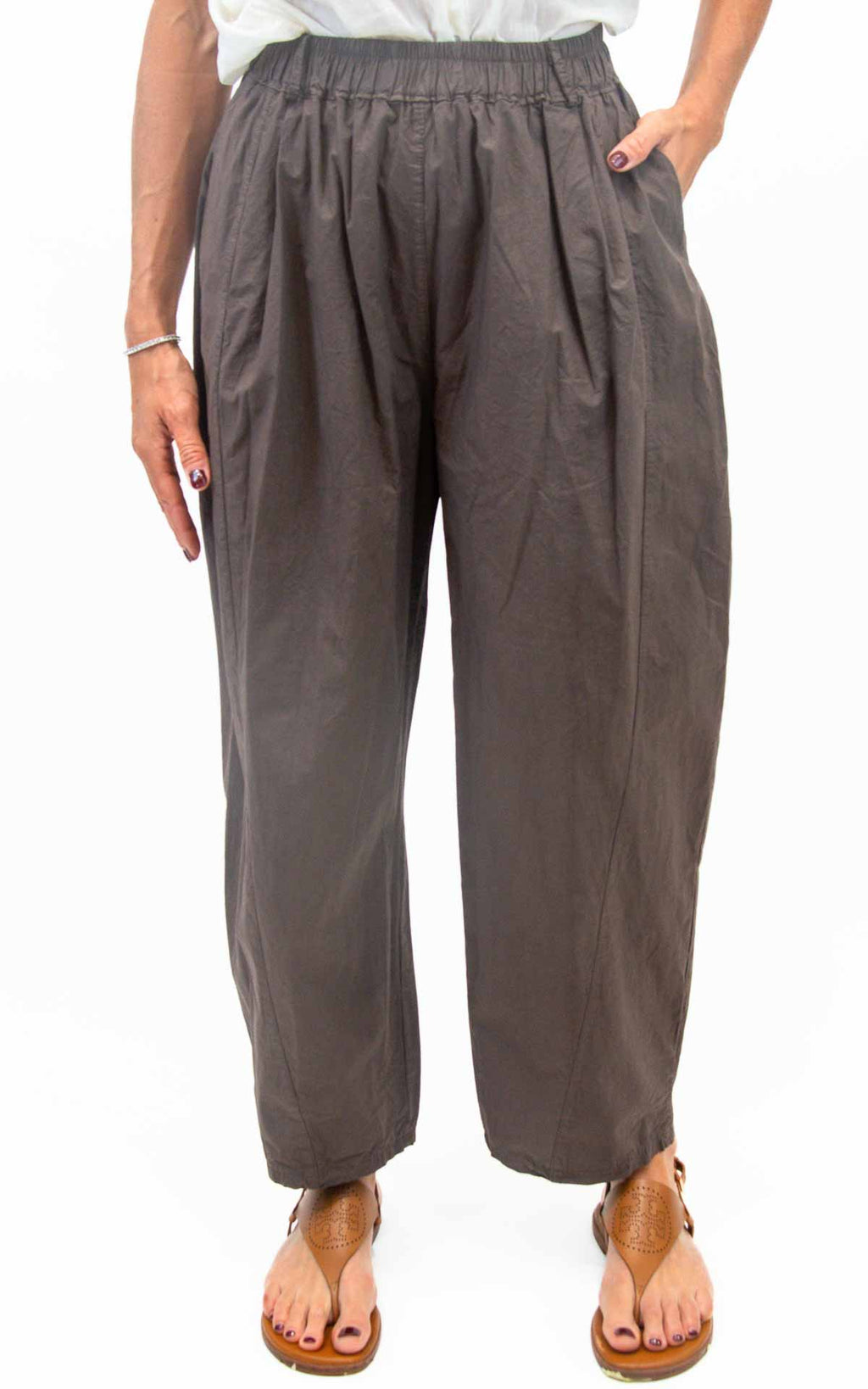 Initial - Pantalone vela ovetto - Moro