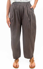 Initial - Pantalone vela ovetto - Moro