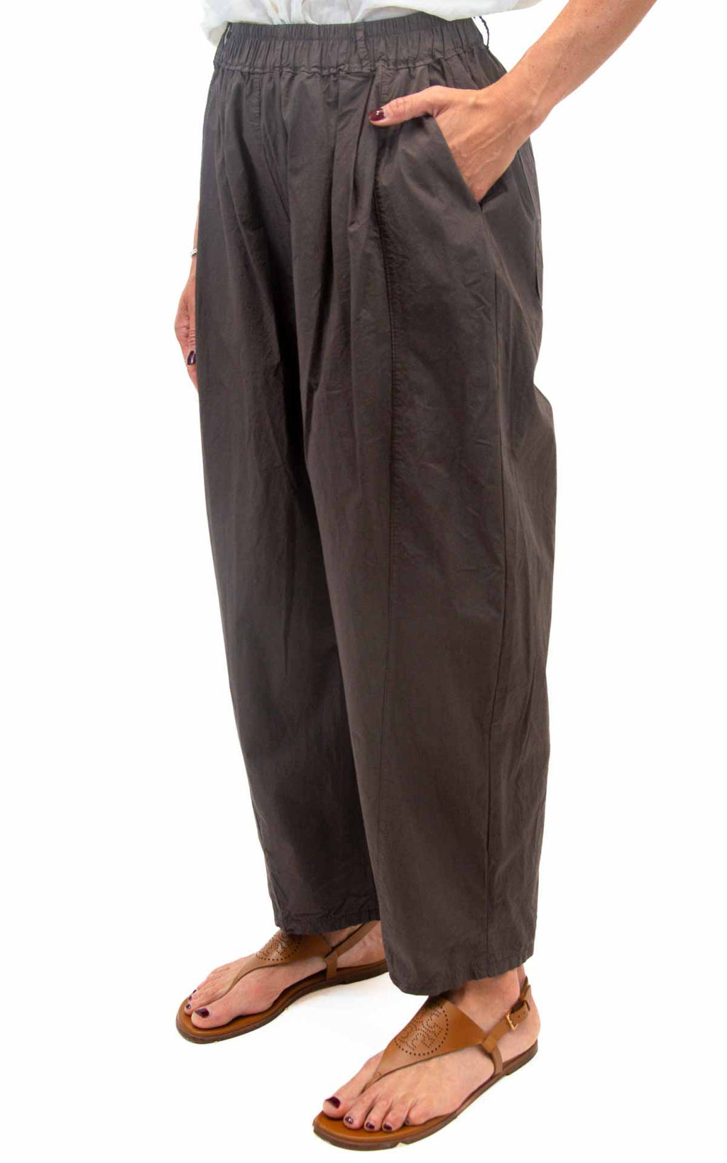Initial - Pantalone vela ovetto - Moro
