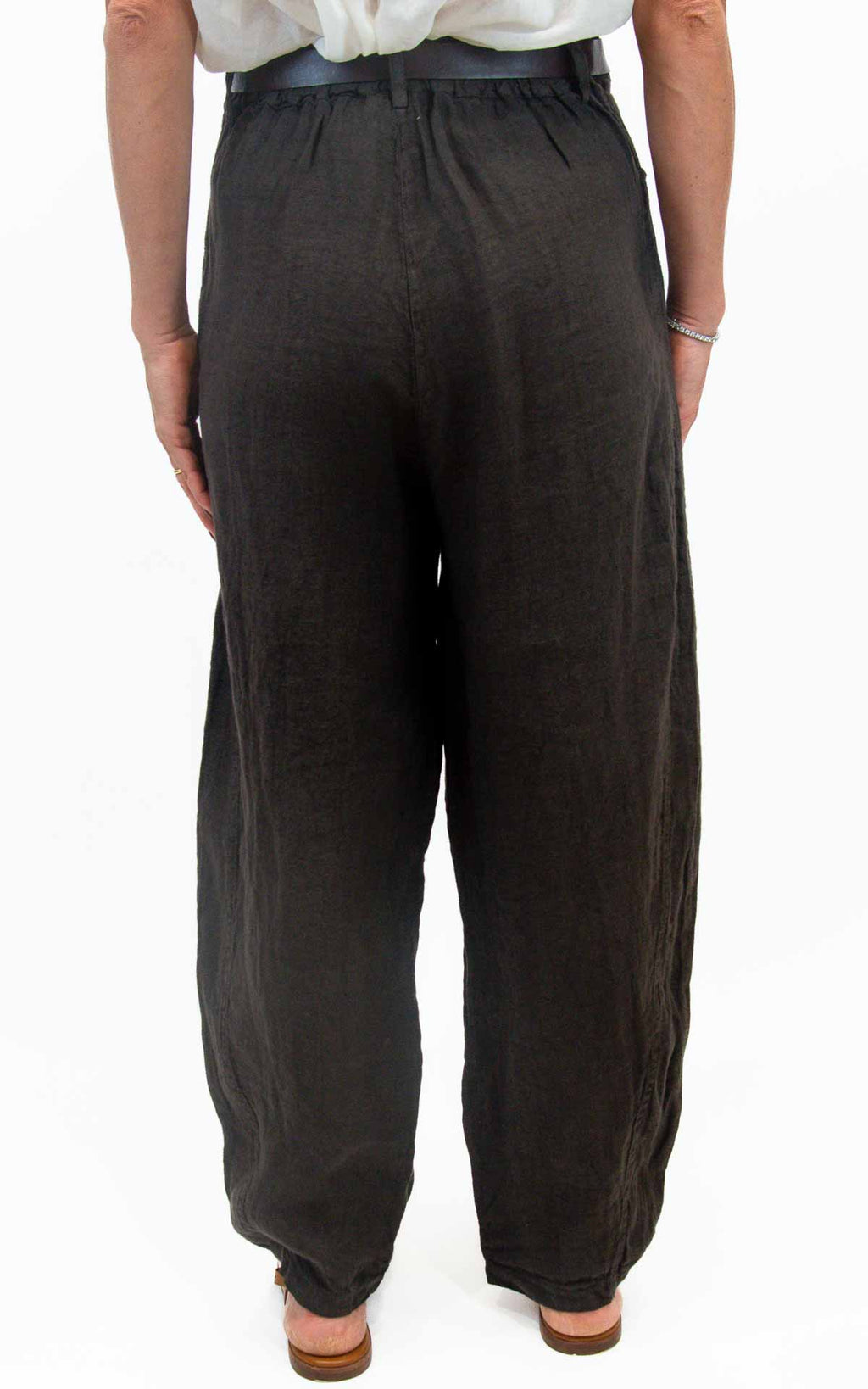 Susymix - Pantalone barrel lino - Moro
