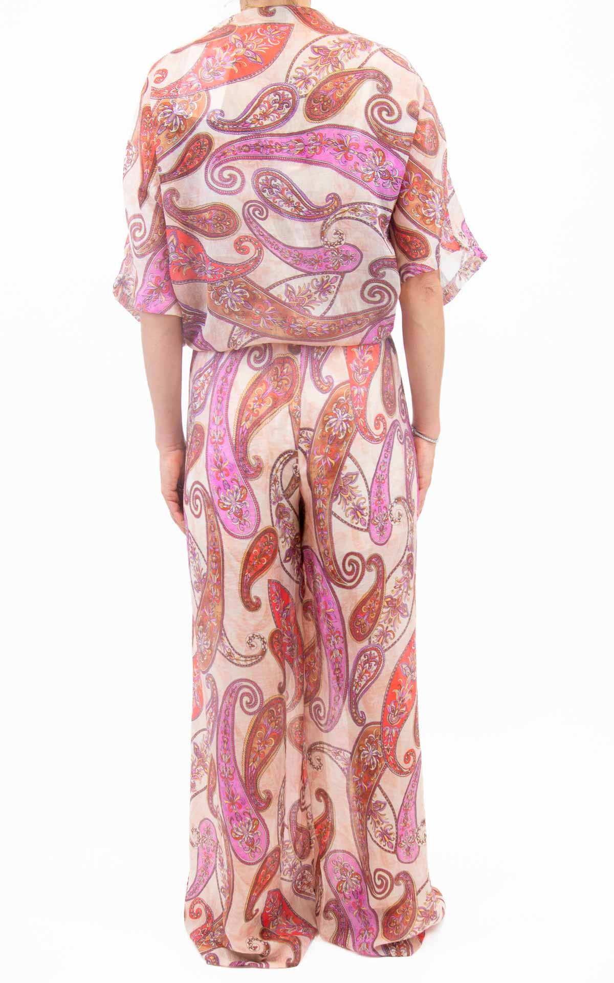 Susymix - Pantalone fantasia cachemire - Latte