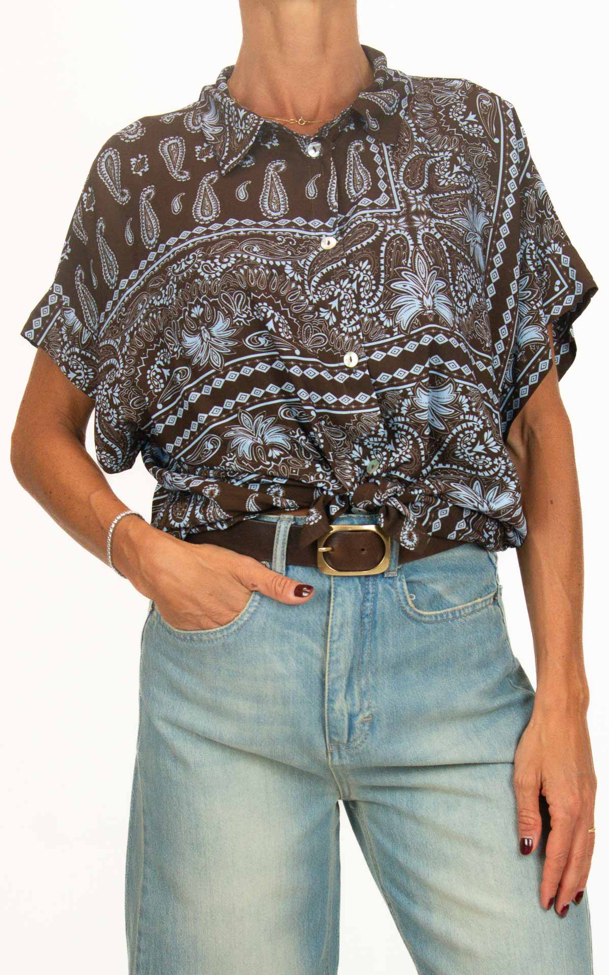 Susymix - Camicia mezza manica - Moro