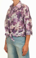 Susymix - Camicia fantasia lyocell - Viola