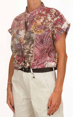 Susymix - Camicia manica corta lyocell fantasia - Rosso india