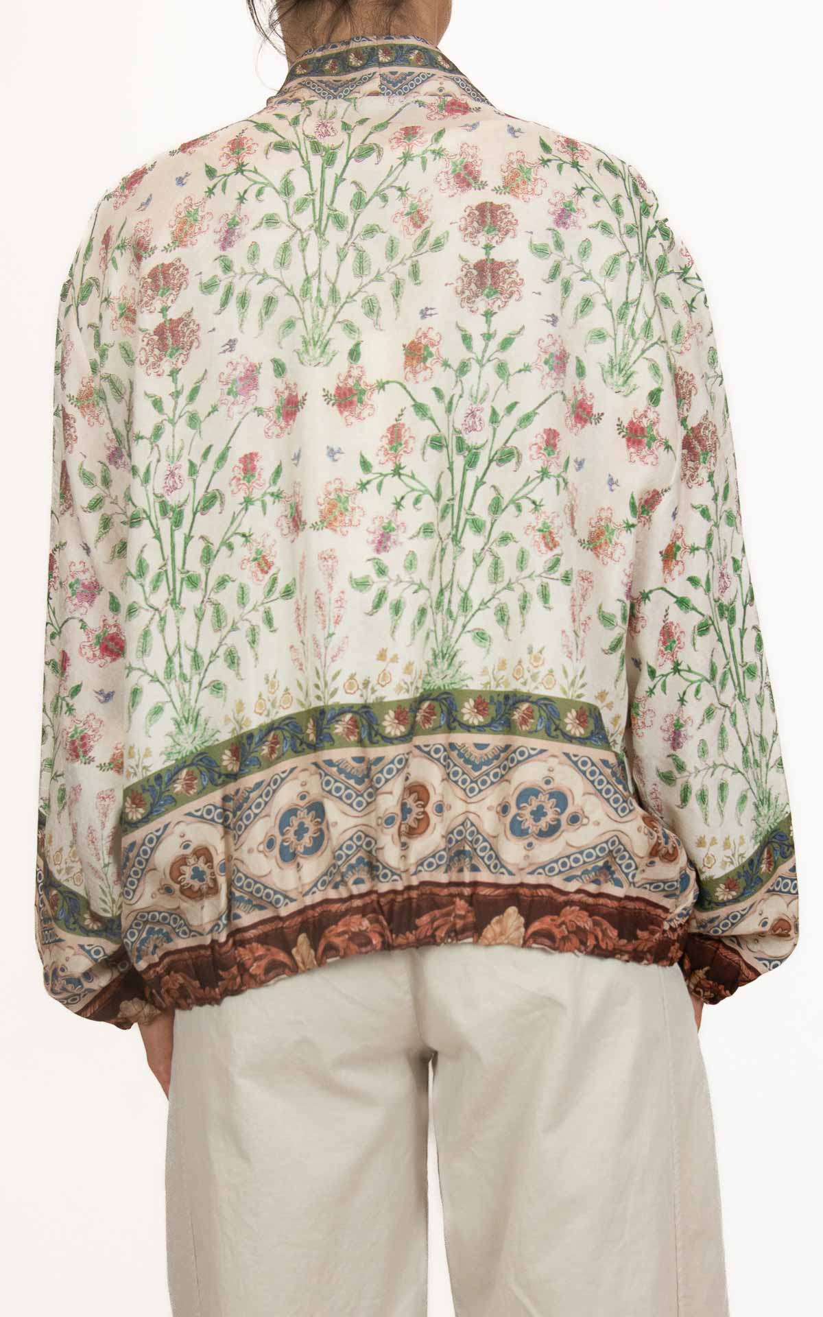 Wu'Side - Giacca bomber fantasia in viscosa - Burro