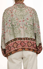 Wu'Side - Giacca bomber fantasia in viscosa - Grigio perla
