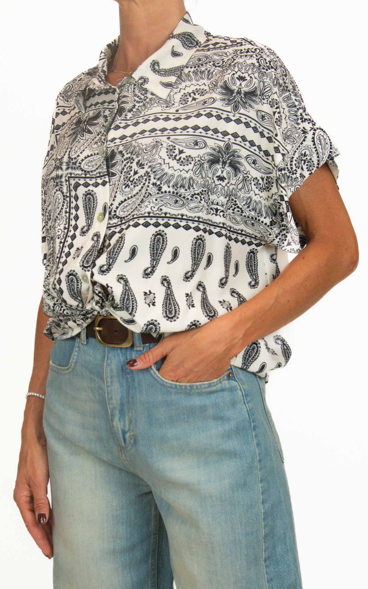 Susymix - Camicia mezza manica - Bianco / nero