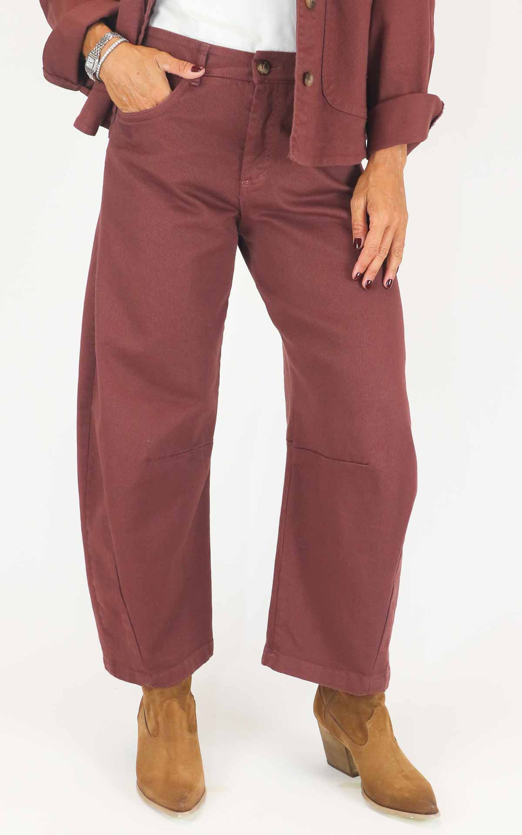Off-On - Pantalone baloon - Vino