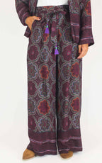 Wu'Side - Pantalone fantasia in viscosa - Fico