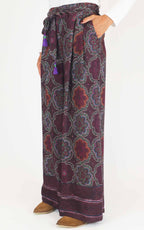 Wu'Side - Pantalone fantasia in viscosa - Fico