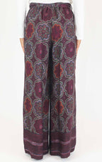Wu'Side - Pantalone fantasia in viscosa - Fico
