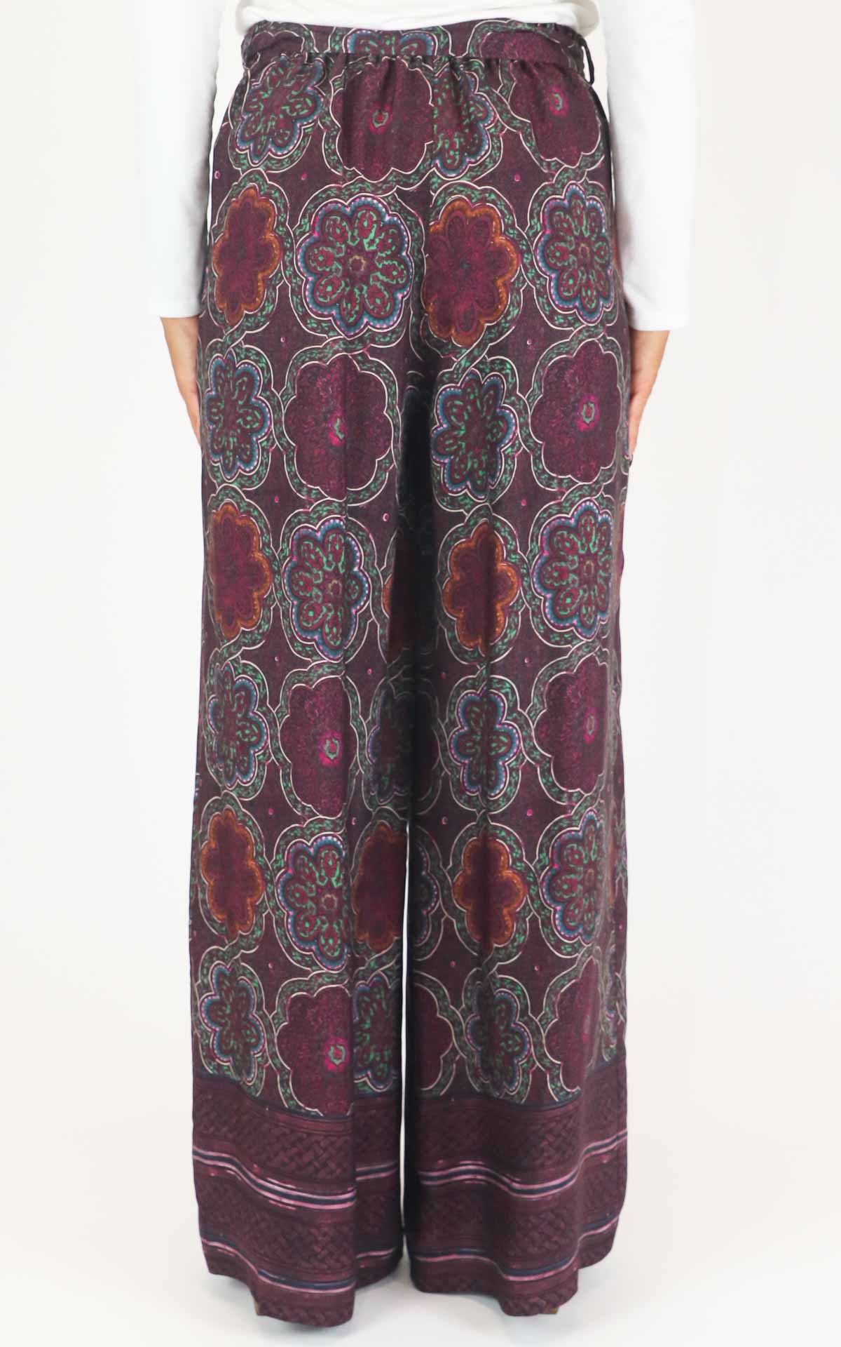 Wu'Side - Pantalone fantasia in viscosa - Fico