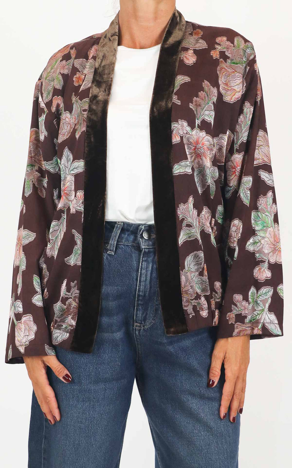 Wu'Side - Kimono bomber fantasia - Barolo / rosa