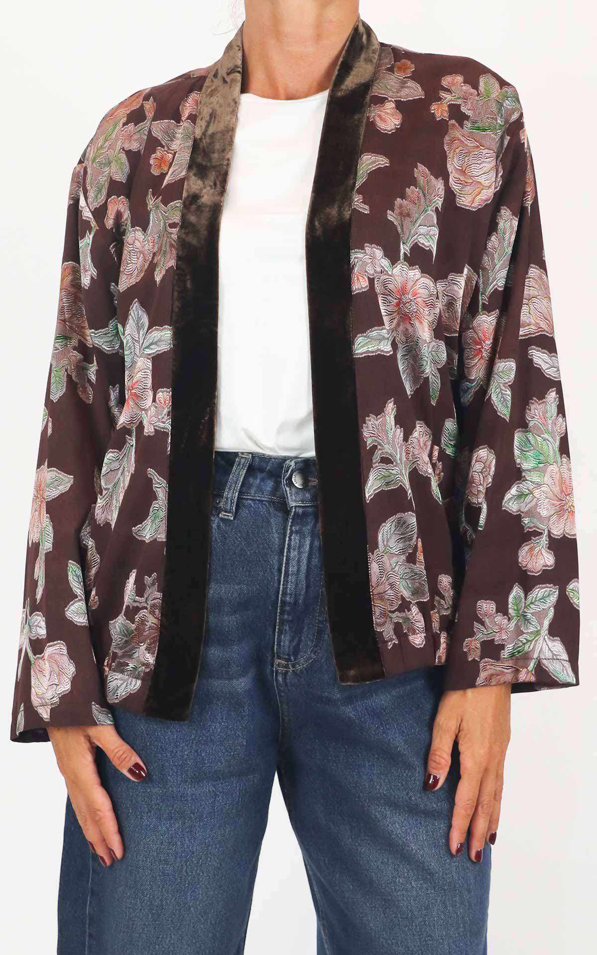 Wu'Side - Kimono bomber fantasia - Barolo / rosa