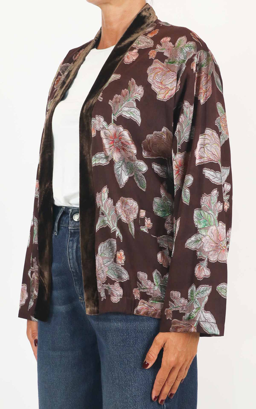 Wu'Side - Kimono bomber fantasia - Barolo / rosa