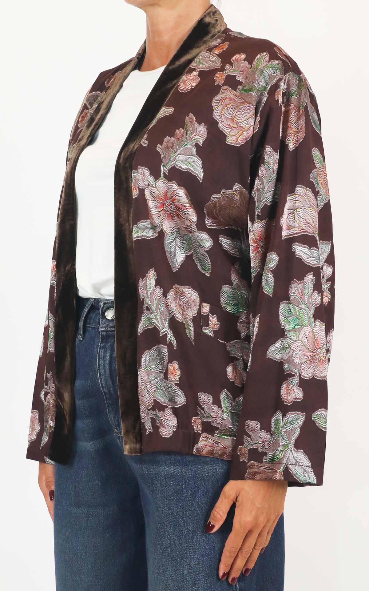 Wu'Side - Kimono bomber fantasia - Barolo / rosa