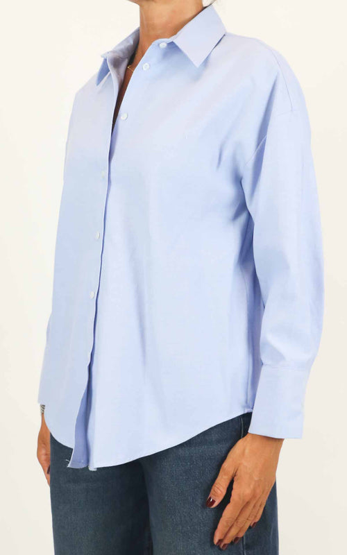 Eco - Camicia over - Celeste