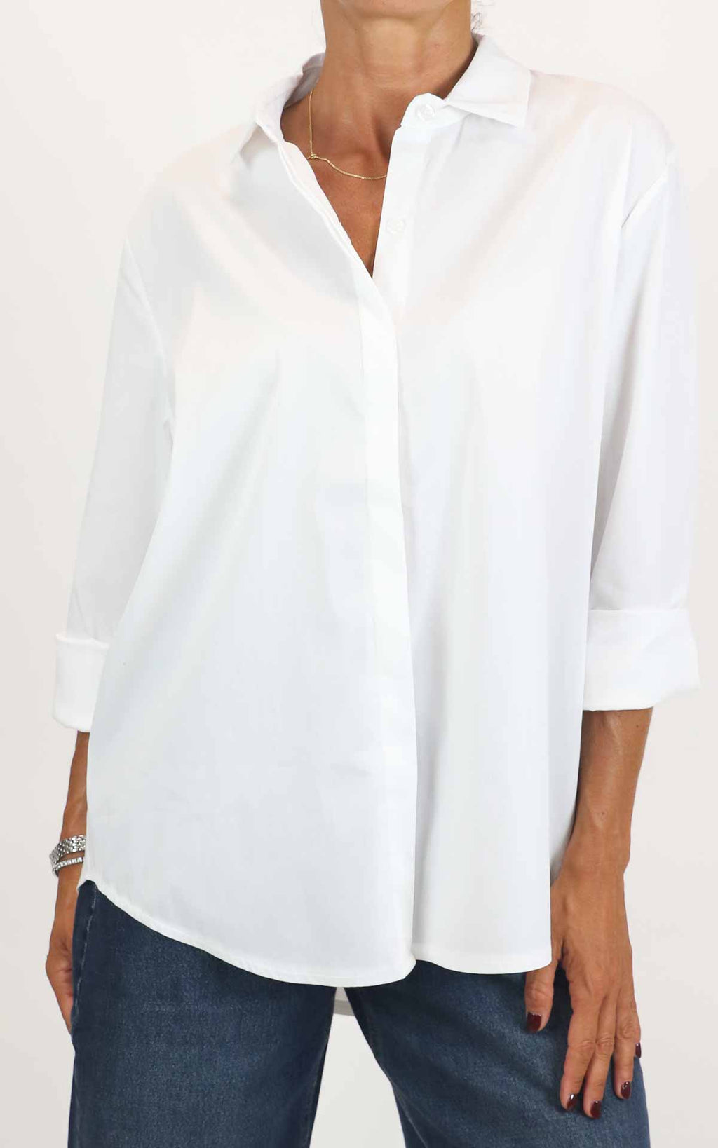Off-On - Camicia tinta unita - Bianco