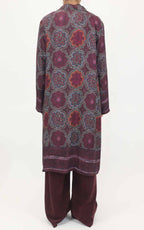 Wu'Side - Kimono lungo fantasia in viscosa - Fico