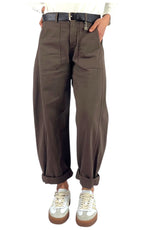 Susymix - Pantalone ovetto con elastico - Moro