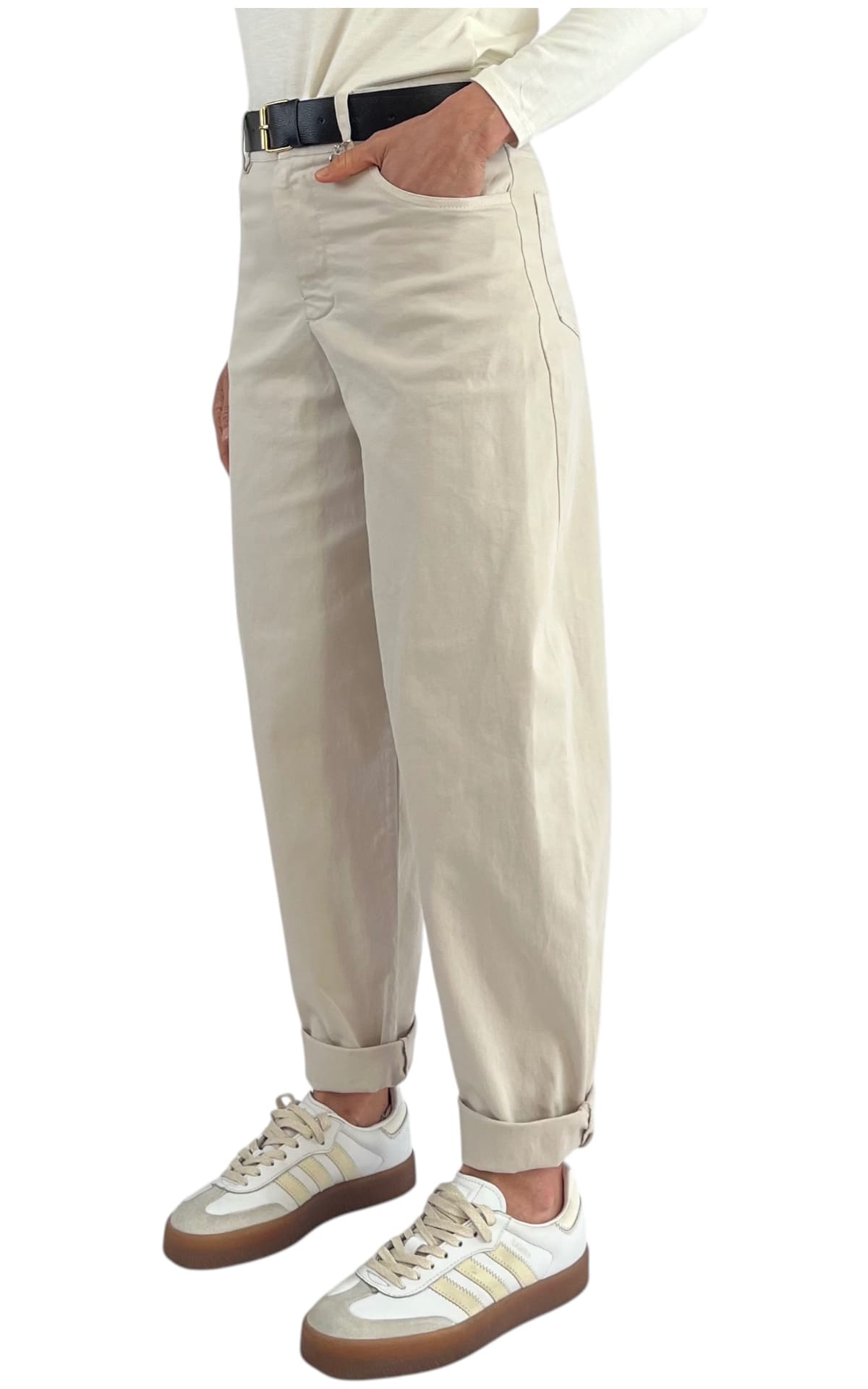 Susymix - Pantalone ovetto senza elastico - Sabbia