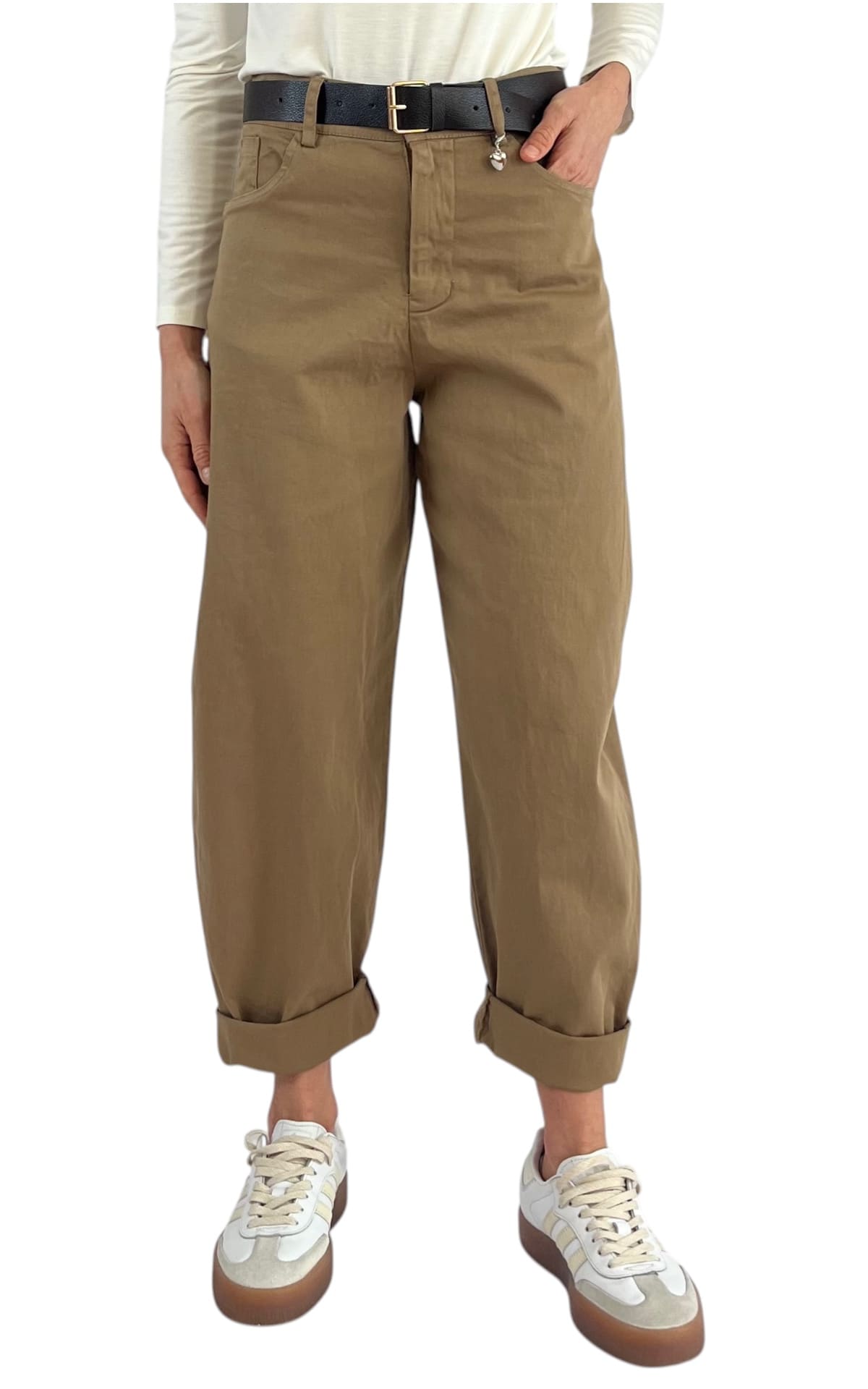 Susymix - Pantalone ovetto senza elastico - Camel