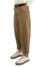 Susymix- Pantalone ovetto con elastico - Cammello