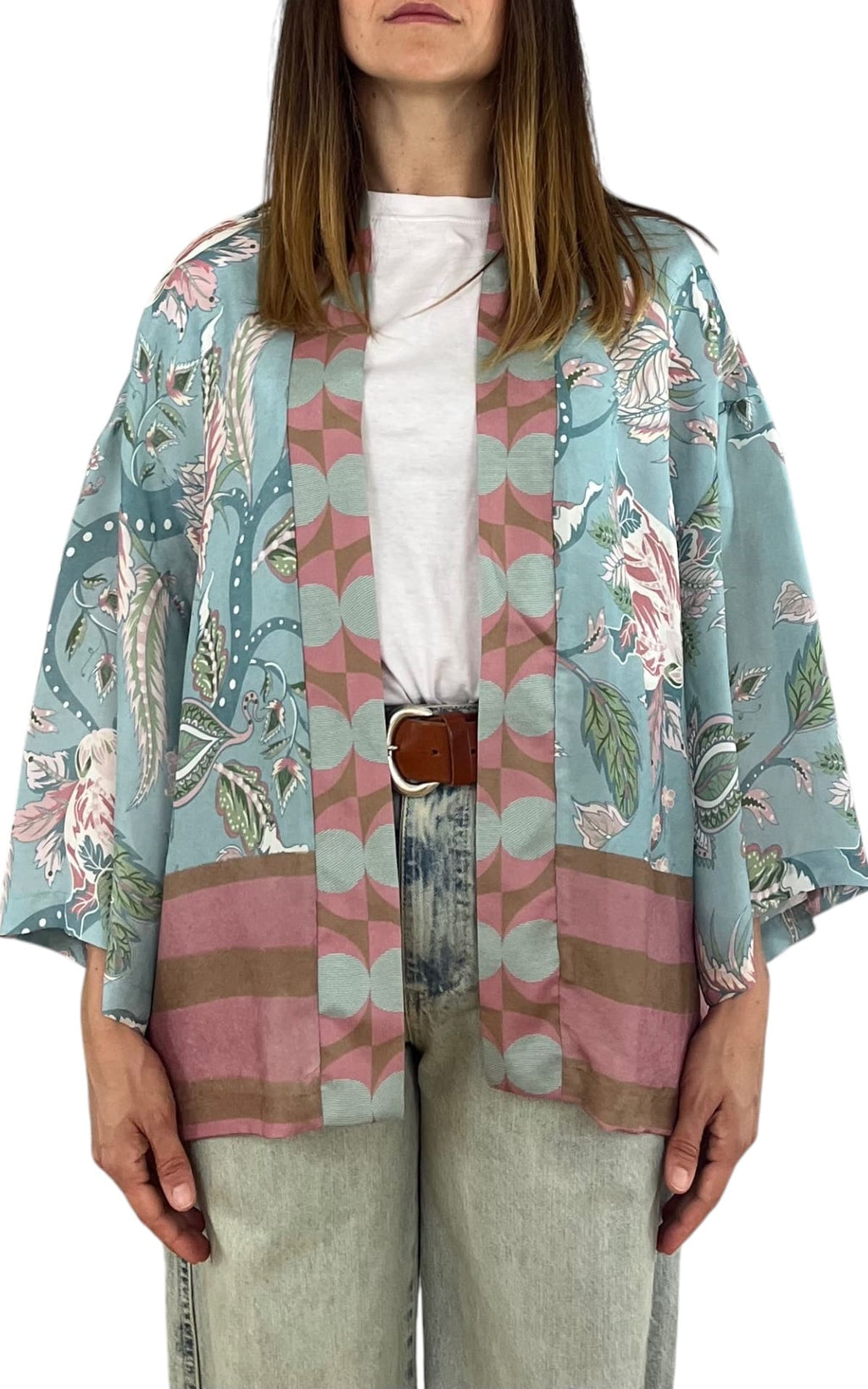 WU'SIDE - Giacca kimono - Azzurro