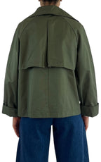 OFF-ON – Giacca trench corta – Verde militare