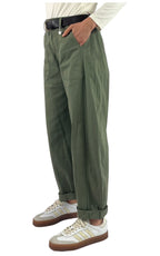 Susymix- Pantalone ovetto con elastico - Verde militare